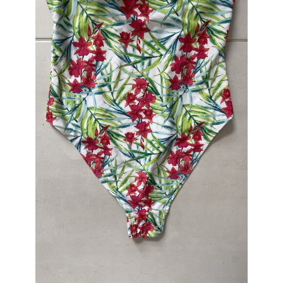 Cabana Del Sol Swim One Piece Swimsuit Multicolor Floral Swimwear - Picture 9 of 11